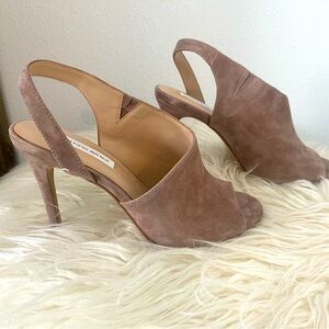 Saks Fifth Avenue Tan Suede Heels size 8